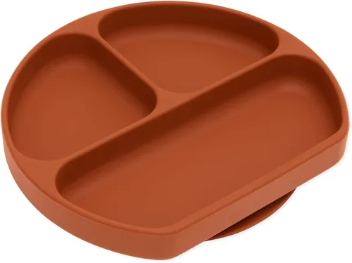 Miniatura 35 de Bumkins Plato de succión para niños pequeños y bebés, cubierta de plato con agarre dividido para bebés y niños, destete guiado por el bebé