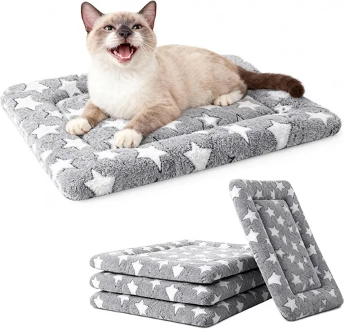 Miniatura 60 de Alfombrilla para Cama de Perro – Almohadilla de Perrera Suave y Cómoda para Jaula – Cama y Almohadilla Duradera para Perros y Gatos – Ideal para Gris