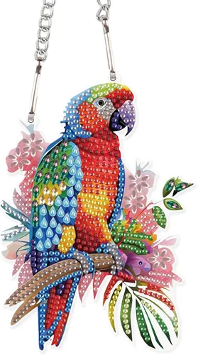 AiYuanzsh Animal Parrot DIY Kits de Pintura de Arte de Diamante de Acrílico Colgante Pendientes de Arte de Diamante de Rinstone Especialmente