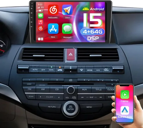 Miniatura 9 de [4+128G] Hikity Android 15 Car Stereo para Honda Accord 8th 2008-013, radio con pantalla táctil en celda de 10 pulgadas, radio inalámbrica Carplay