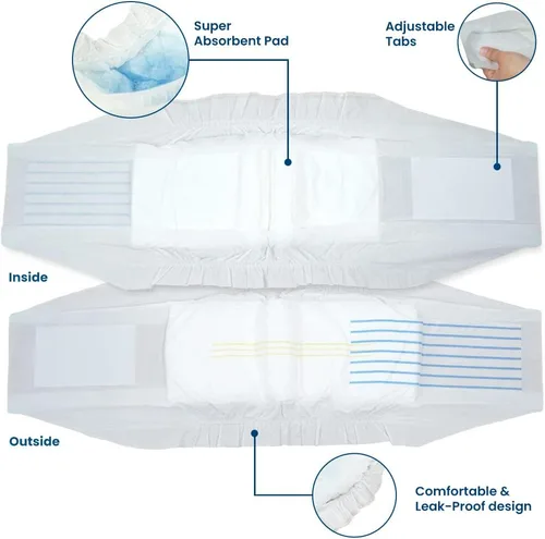 Miniatura 7 de BV Pañales para Perros Machos Medianos (Cintura 13-23 pulgadas) Súper Absorbentes – 50 Unidades Desechables – Pañales para Perros con Indicador