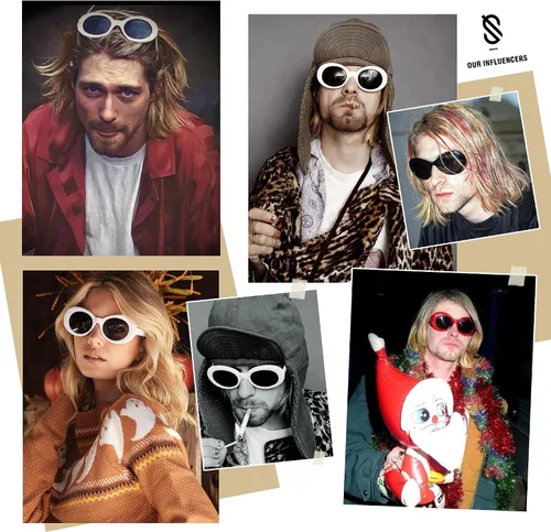 Miniatura 3 de SojoS Clout SJ2039, lentes de sol modelo ovalado de estilo clásico, inspirados en Kurt Cobain.