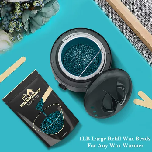 Miniatura 2 de Lifestance - Perlas de cera dura, 1 lb, Jazmín, para piel sensible, para cara, cuerpo, piernas, depilación brasileña de bikini, perlas de cera