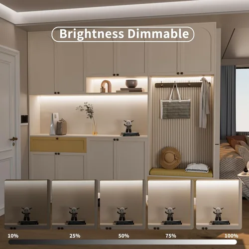 Miniatura 3 de MIWISE COB - Tira de luz LED de 20 pies/6.1m, CRI 90+ luz diurna blanca 6000K de alto lumen regulable, súper brillante, flexible, DC24V, cinta