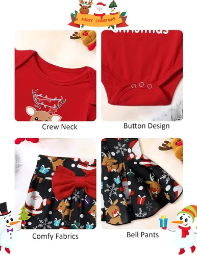 Miniatura 9 de Ropa de bebé niña, 4 piezas, trajes de niña recién nacida, con volantes, mameluco de campana para bebé, diadema, bandana, conjuntos de ropa, regalos