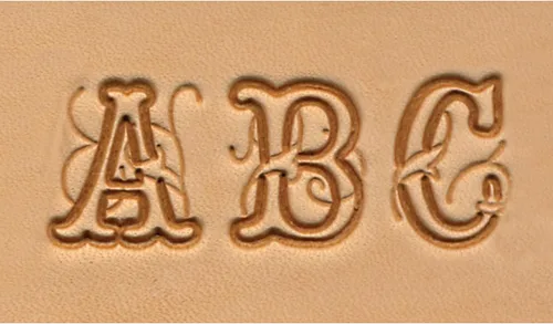 Tandy Leather Craftool Sheridan Flourish - Juego de sellos del alfabeto - 3/4"
