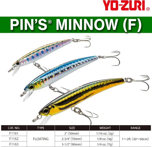 Miniatura 2 de Duel Yo Zuri F 1162 Pins Minnow Floating Diver Lure 162 Plateado/Negro