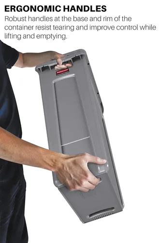 Miniatura 4 de Rubbermaid Commercial Products Slim Jim - Bote de basura con canales de ventilación, 23 galones, azul, para cocina, oficina, espacio de trabajo