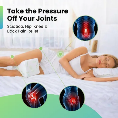 Miniatura 2 de Sacred Thread Almohada de rodilla de espuma viscoelástica para dormir de lado, almohada de piernas para dormir de lado con rayón derivado