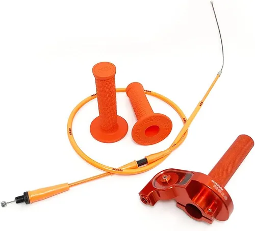 Miniatura 7 de 7/8 pulgadas 0.866 in acelerador Twist Grip CNC aluminio con cable de acelerador y agarre de manillar para 50cc 125cc 150cc 250cc Dirt Bike