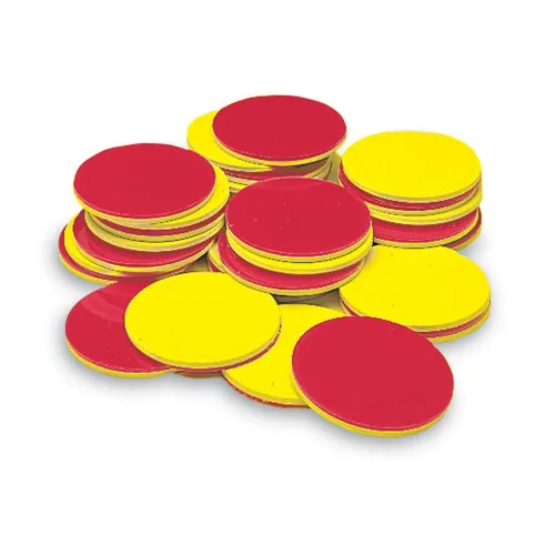 Miniatura 4 de hand2mind Contadores de espuma de dos colores, rojo y amarillo, manipulantes, chips, bingo matemático, 200