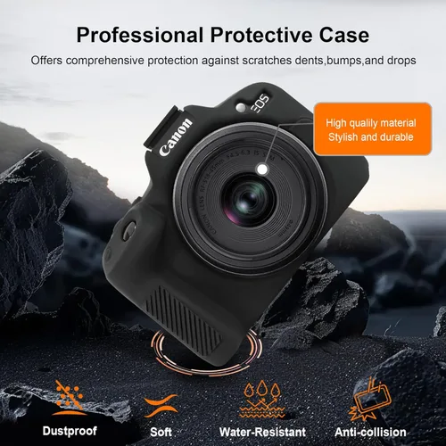 Miniatura 5 de RAIALL Funda para cámara Canon EOS R50, funda protectora de silicona suave para cámara Canon EOS R50 EOSR50 Vlogging, ligera EOS R50 funda