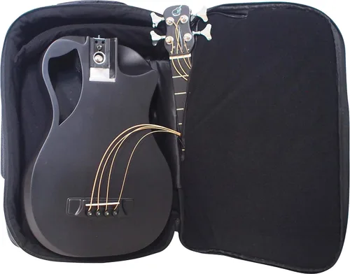 Miniatura 26 de Journey Instruments Guitarra de viaje de fibra de carbono – OB660M Guitarra acústica de bajo portátil con sistema plegable patentado – Estuche