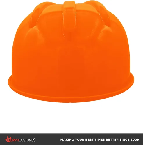 Miniatura 4 de Casco de construcción de plástico para adultos, sombrero duro de ingeniero, accesorio de disfraz de trabajador de carretera de constructor, Naranja