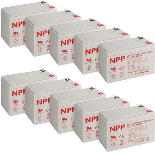 Miniatura 14 de NPP Batería recargable AGM SLA de 12V 7Ah T1 8PCS