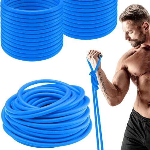 Miniatura 11 de 1 Rollo Tubos de Resistencia Tubo Elástico de Látex 50ft Bandas de Ejercicio Tubo de Ejercicio para Terapia Física, Pilates de Tren Inferior