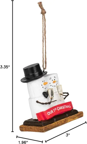 Miniatura 6 de Ganz S'Mores Adorno de nuestra primera Navidad, 3.4 pulgadas, multicolor