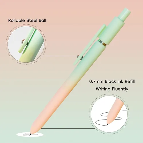 Miniatura 3 de YOXMJDB Bolígrafos de gel, 10 piezas de bolígrafos de escritura suave de punta media, bolígrafos lindos para mujeres, serie de alta gama bolígrafos