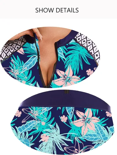 Miniatura 4 de JesyLuco Traje de baño de una pieza sin mangas para mujer, con cremallera frontal, traje de baño con control de abdomen
