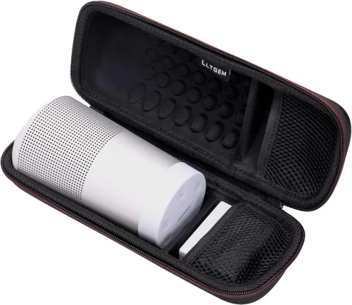 Miniatura 11 de LTGEM - Carcasa rígida de EVA para altavoz Bluetooth Bose SoundLink Revolve or Revolve (Serie II) con bolsillo de malla, color negro