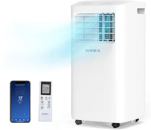 Miniatura 9 de ROVSUN - Aire acondicionado portátil inteligente de 8.000 BTU con WiFi, control remoto y aplicación, enfriador, deshumidificador y ventilador 3
