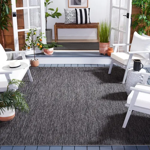 Miniatura 36 de SAFAVIEH Courtyard Collection CY8520 - Alfombra decorativa sólida para interiores y exteriores, impermeable, fácil limpieza, 2 x 3 pies 7 pulgadas
