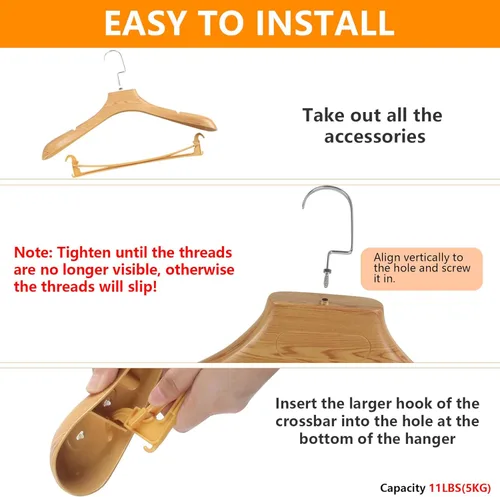Miniatura 7 de DEDU Perchas de traje para hombre, paquete de 20, ancho de 17.5", perchas de abrigo sin protuberancia en el hombro, antideslizantes para suéteres