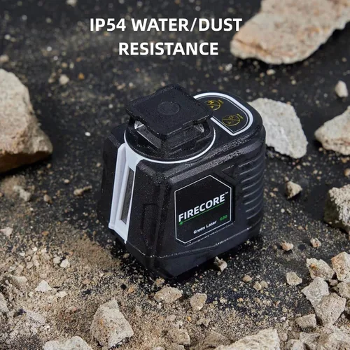 Miniatura 6 de Firecore - Nivel láser con trípode, nivel láser autonivelante de 360° con modo de pulso, 3 niveles de brillo, herramienta niveladora láser de línea