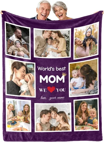 Miniatura 17 de Regalos para hija, mantas personalizadas con fotos, mejor manta para hija, manta personalizada con foto de niños, mantas personalizadas con collage