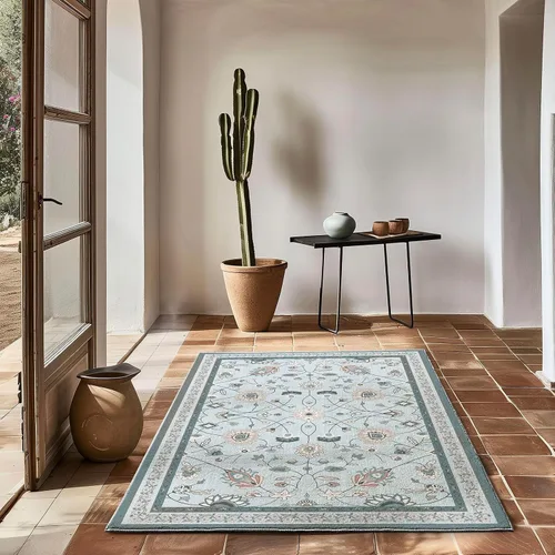 Miniatura 80 de EVERGRACE Alfombras de área para entrada, 2 x 3, de lana sintética, estilo bohemio, floral, para interiores y exteriores, alfombras pequeñas