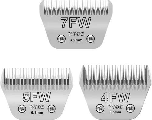 Miniatura 8 de 7FW - Cuchilla ancha para aseo de perros, cuchillas desmontables para el aseo de perros, compatibles con Andis, Oster A5, Wahl km10 Clippers.