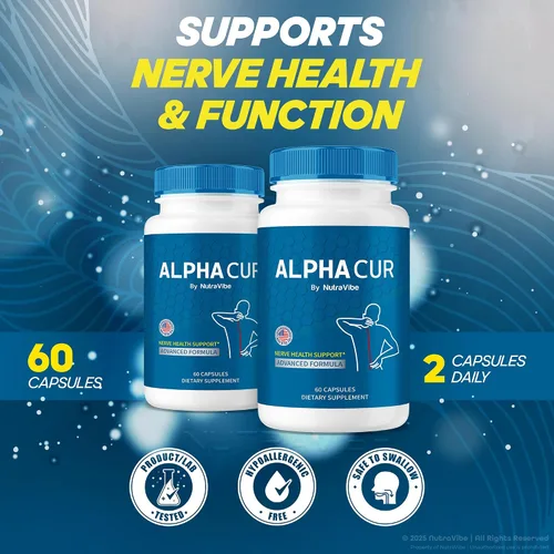 Miniatura 3 de Cápsulas AlphaCur (paquete de 2), Alphacur para neuropatía, píldoras AlphaCur totalmente naturales para nervios saludables, pastillas premium Alpha