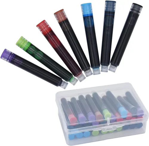 Miniatura 3 de 35 cartuchos de tinta, 0.134 in de diámetro de diámetro, pluma estilográfica, pluma de caligrafía, cartuchos de tinta recargables, 7