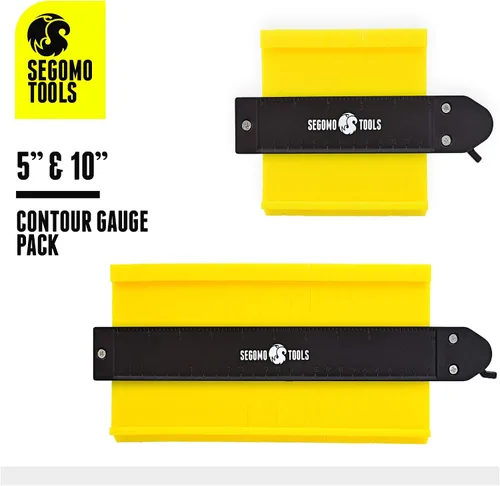Miniatura 2 de 2 piezas de herramienta de perfil de medidor de contorno de 5 pulgadas y 10 pulgadas con bloqueo Duplicador de calibre de contorno de forma fácil