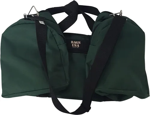 Miniatura 13 de Bolsa de lona triple grande con apertura en U, bolsillo frontal y dos compartimentos laterales, perfecta bolsa de cabina fabricada en Estados Unidos.