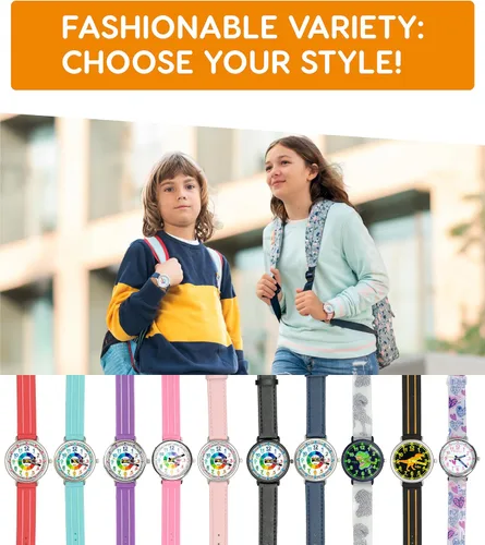 Miniatura 7 de Kiddus Reloj para niños, niños y niñas, reloj de aprendizaje de tiempo para niños, primer reloj de pulsera a partir de 5 años, manecillas de horas