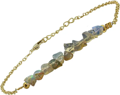 Miniatura 56 de Gempires Natural Chips Bar Bracelet, Energy Healing Crystals, Birthday, Gift for Her, Gemstone Jewelry 8 inch