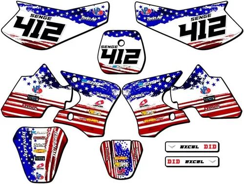 Miniatura 4 de Kit de base gráfica TTR 90 Merica Grey Senge 2000-2008 compatible con Yamaha