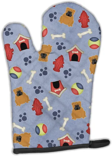 Miniatura 400 de Caroline's Treasures BB2732OVMT Dog House Collection Border Collie - Guante de horno grueso resistente al calor para sartenes calientes y horno