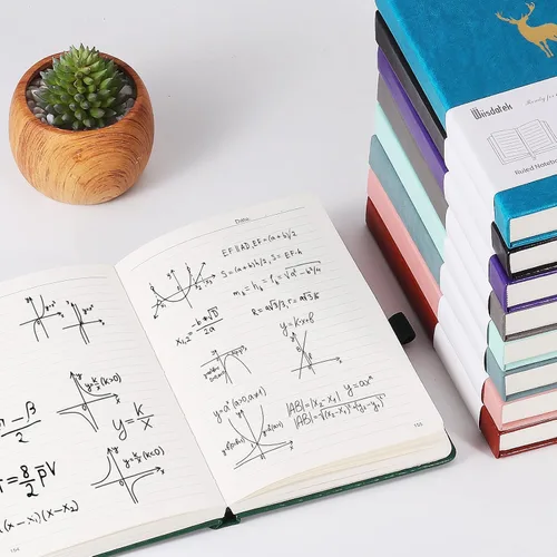 Miniatura 4 de Cuaderno rayado A5 - 312 páginas numeradas, diarios de cuero para escribir, contenido de 3 páginas de índice, papel grueso de 100 g/m², tapa dura