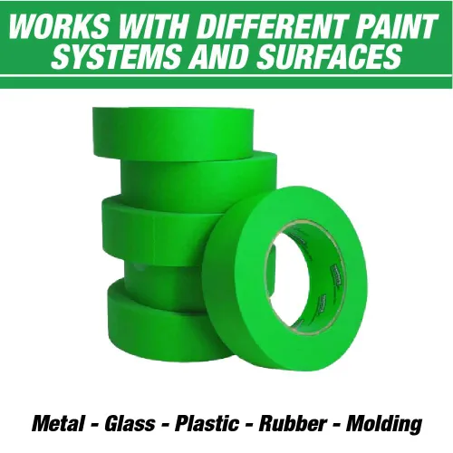 Miniatura 4 de LAUCO DINOGREN - Cinta adhesiva de alto rendimiento para pintura de automóvil, resistente al calor y al agua, verde multiusos (1.5 pulgadas