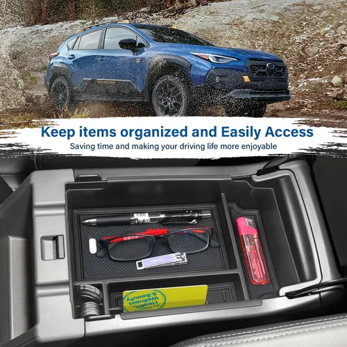 Miniatura 4 de Organizador de consola central MOCHENT para accesorios Subaru Crosstrek 2024 2025 2026 y bandeja de consola Subaru Impreza 2024-2026, accesorios