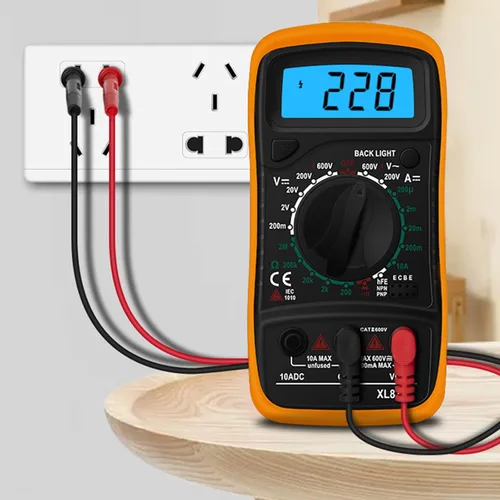 Miniatura 4 de Kit de soldador, temperatura ajustable de 60 W, multímetro digital, 5 puntas de soldadura, alambre, soporte, bomba de desoldadura, mecha de Azul
