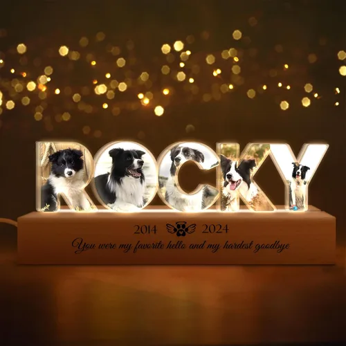 Miniatura 17 de Luz nocturna LED personalizada con collage de fotos, foto personalizada con cualquier cita y nombre, Navidad, amistad, regalos de cumpleaños