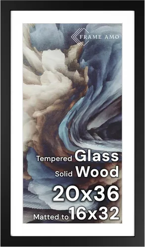 Miniatura 38 de Frame Amo Marco de póster de madera maciza de 13 x 19 pulgadas, color natural, tapete blanco para imagen de 11 x 17 pulgadas, parte frontal