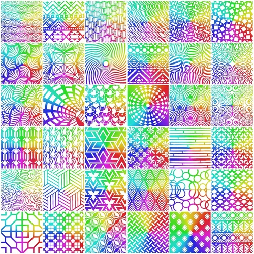 Miniatura 7 de 36 Piezas Plantillas Geométricas Plantillas de Pintura Plantillas de Dibujo de Arte Mandala para Scrapbooking Galletas Azulejos Muebles Decoración