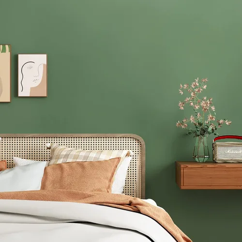 Miniatura 5 de WESTICK Papel adhesivo verde para paredes, papel tapiz verde extraíble para despegar y pegar, papel tapiz decorativo para dormitorio, papel