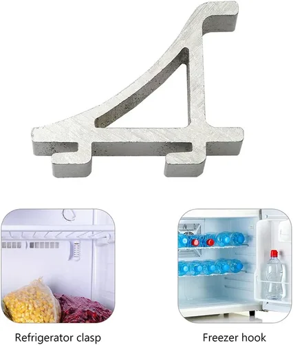 Miniatura 5 de 4 unids congelador estante clip aluminio refrigerador refrigerador refrigerador estante soporte suministros para el hogar