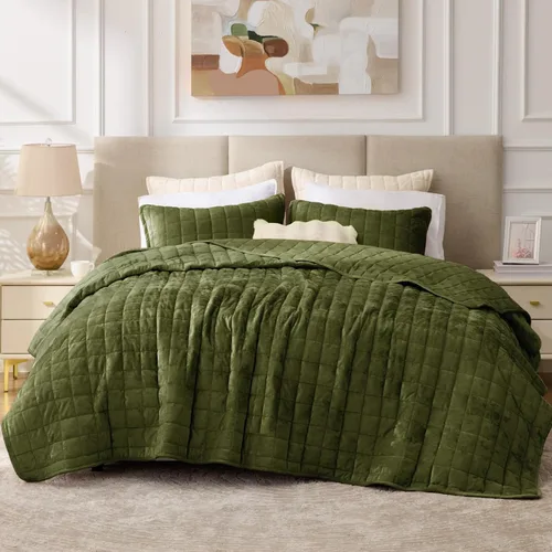 Miniatura 23 de BEDELITE Juego de edredón de terciopelo tamaño Queen – Juego de ropa de cama de terciopelo de lujo de 3 piezas, suave y acogedor color negro, colcha
