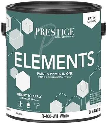 Miniatura 5 de PRESTIGE Paints Elements - Pintura interior e imprimación en uno, cáscara de huevo, 1 galón, gris cabo